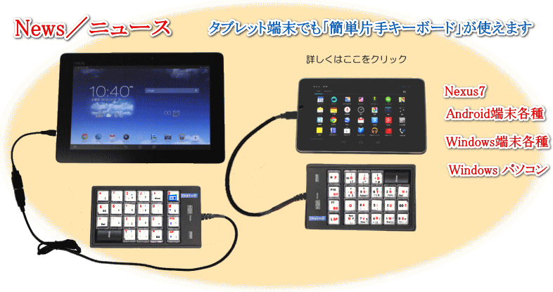 iPad,タブレット端末に簡単片手キーボードが使えます